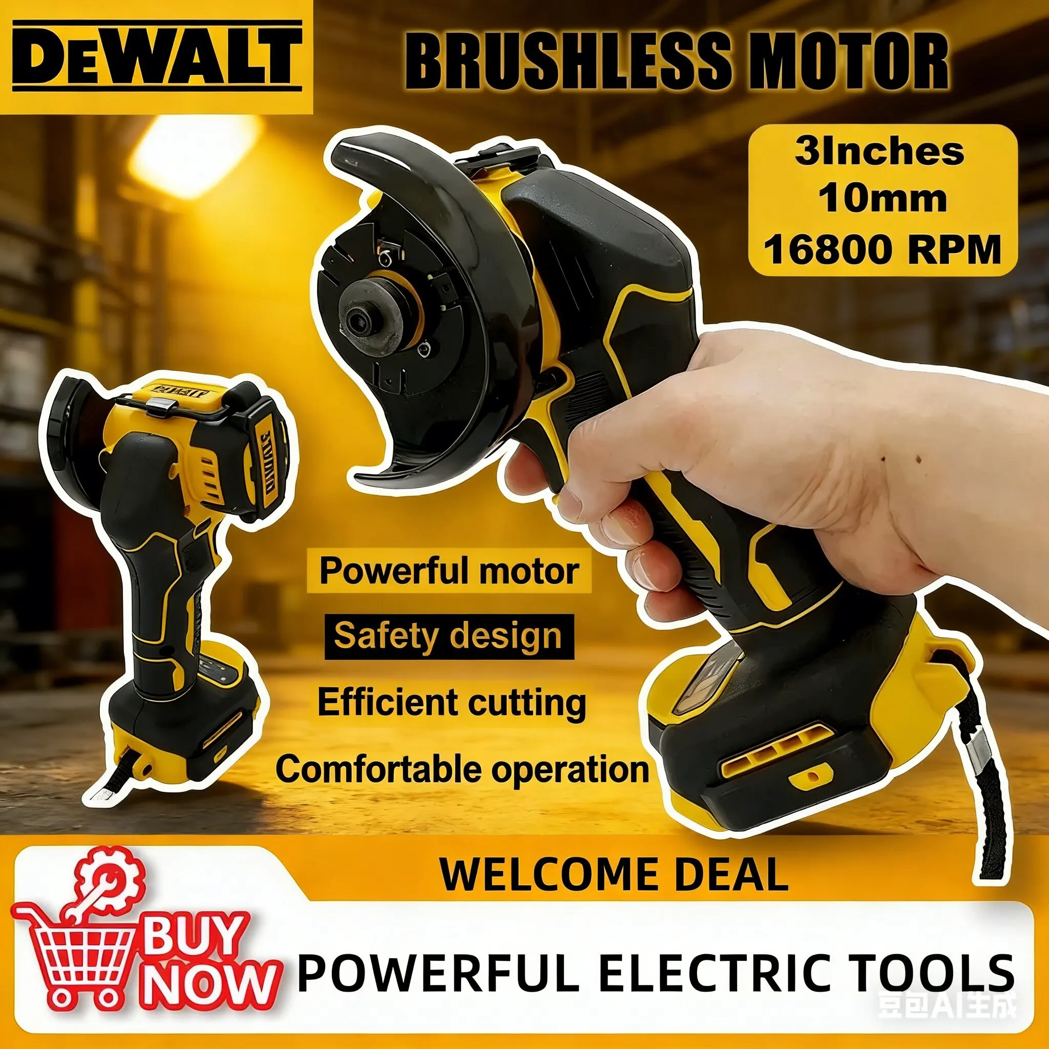 

Аккумуляторная угловая шлифовальная машина DEWALT 3 дюйма, мини-шлифовальная машина для полировки и заточки, для аккумуляторов DEWALT 18В