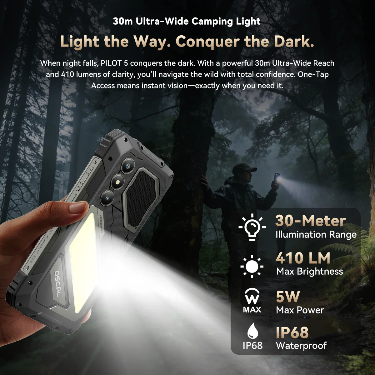 Blackview OSCAL PILOT 5 5G Mobile Phones AI Rugged Smartphone UNISOC T8100 6.67' 2.4K Display 120Hz, 8GB 256GB, 15000mAh Phones