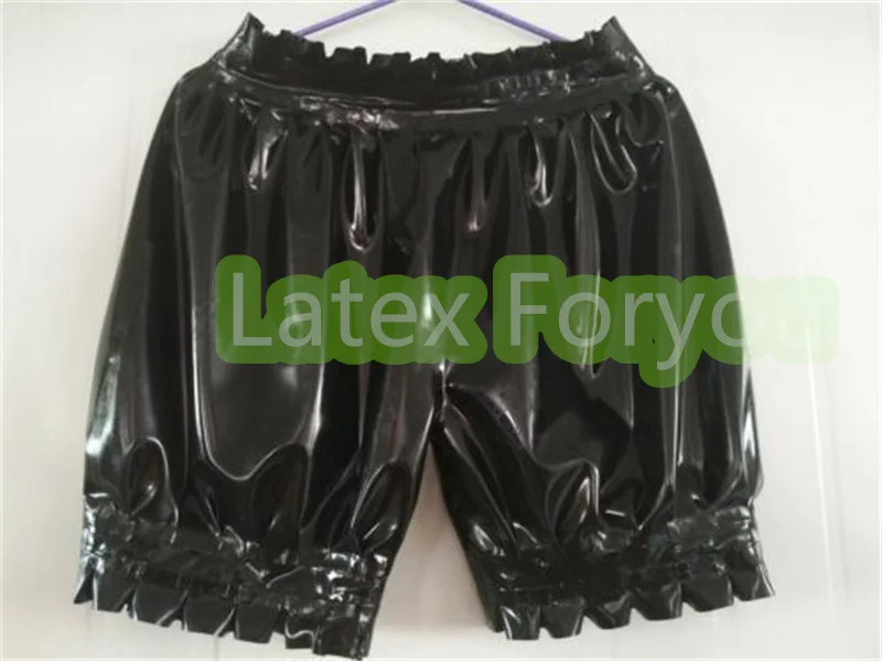 Handmade natural latex rubber Waterproof  lace shorts sexy would boxer underwear hot sales fashion cool