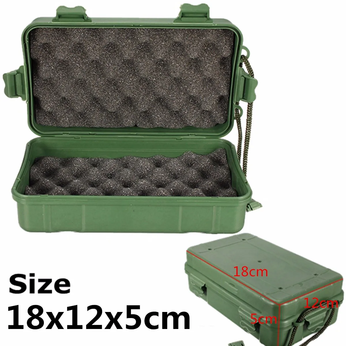 Portable Shockproof Outdoor Airtight Survival Storage Case Shockproof Waterproof Camping Travel Container Carry Storage Box