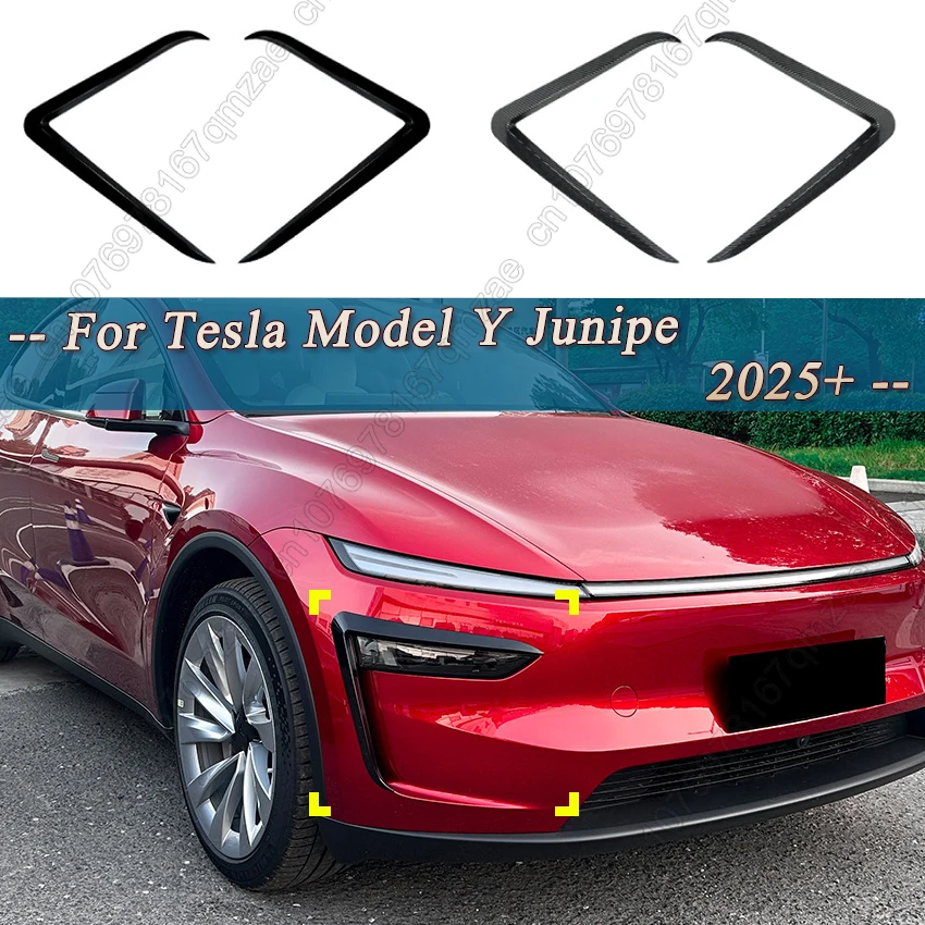 

Front Lip Splitter Fog Lamp Spoiler Cover Air Vent Wind Knife For Tesla Model Y Juniper 2025+ Lossless installation Accessories