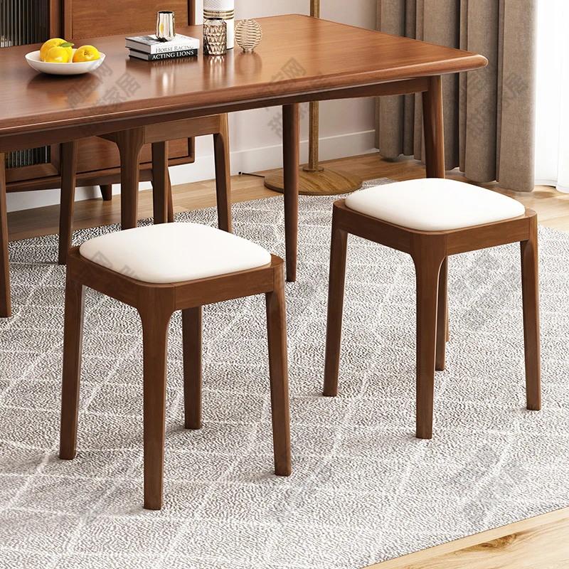 

Dining Room Kitchen Stool Stołek 4 Pcs Hallway Ottoman Wooden Slats Design Banks Hocker Sillas Taboret Table Minimalist Stools