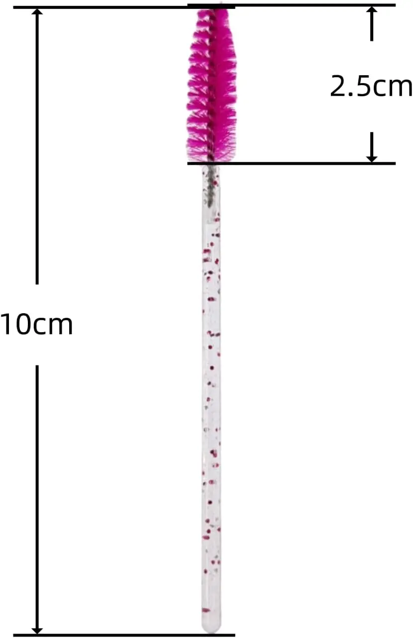50 szt. Szczoteczek do tuszu do rzęs, aplikatorów, pędzelków do brwi, zestaw do makijażu, pędzel do makijażu z olejkiem do brwi