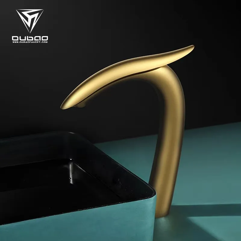 High Quality Brass lavabo Tap washbowl Mixer Faucet One Hole Brushed Gold Hot Cold Widespread Golden Bathroom Faucet,Gun Grey