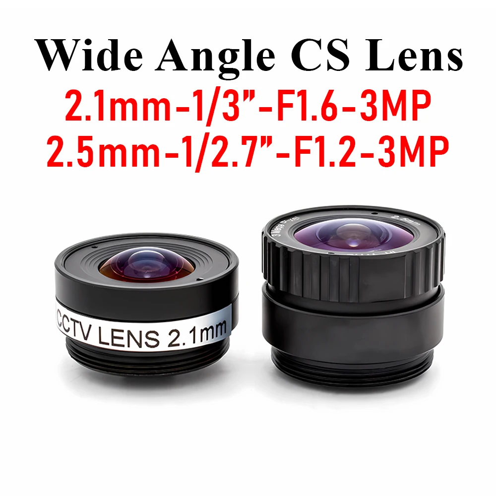 2.1mm 2.5mm CS Mount Lens 1/2.7
