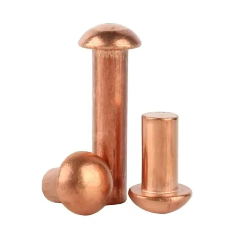 

Solid Copper Rivets - M1.5-M8 Semi-Circular/Button Head Manual Setting Rivets for Doors, Cabinets & Wooden Furniture