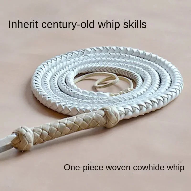 Middle-Aged and Elderly Beginner Taiji Fitness Exercise Telescopic Folk Art Handmade Shepherd Long Whip Non-Chain Whip