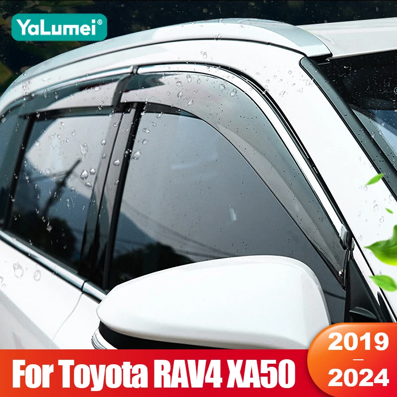 

Гибридный автомобильный навес для Toyota RAV4 XA50 2019 2020 2021 2022 2023 2024, навесы для окон, укрытия, дефлектор для вентиляции, защита от дождя, аксессуары