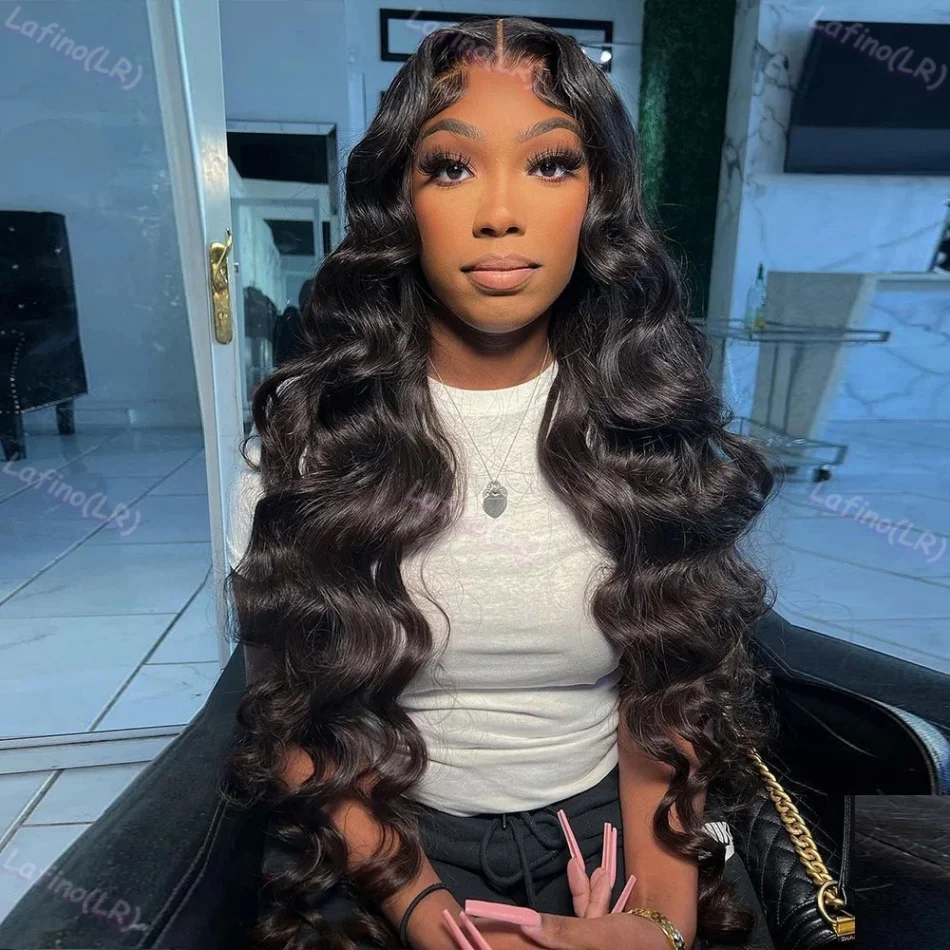 

200 Density 30 40 Inch 13x6 HD Transparent Lace Frontal Wigs Body Wave Human Hair 13x4 Lace Front Natural Wig For Black Women