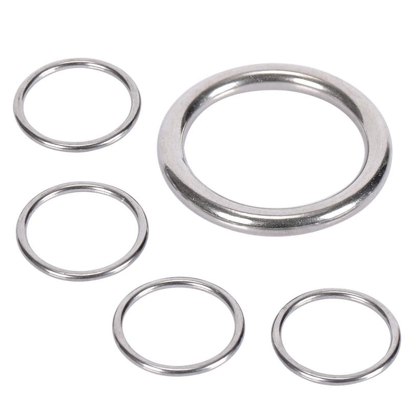 304 Stainless Steel O Ring 20-120mm OD 3-10mm Thickness Welded Round Rings for Industrial Use