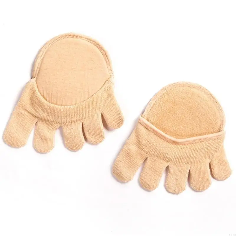 Sokken vijf vingers voorvoetpads voor vrouwen halve insoles 2x