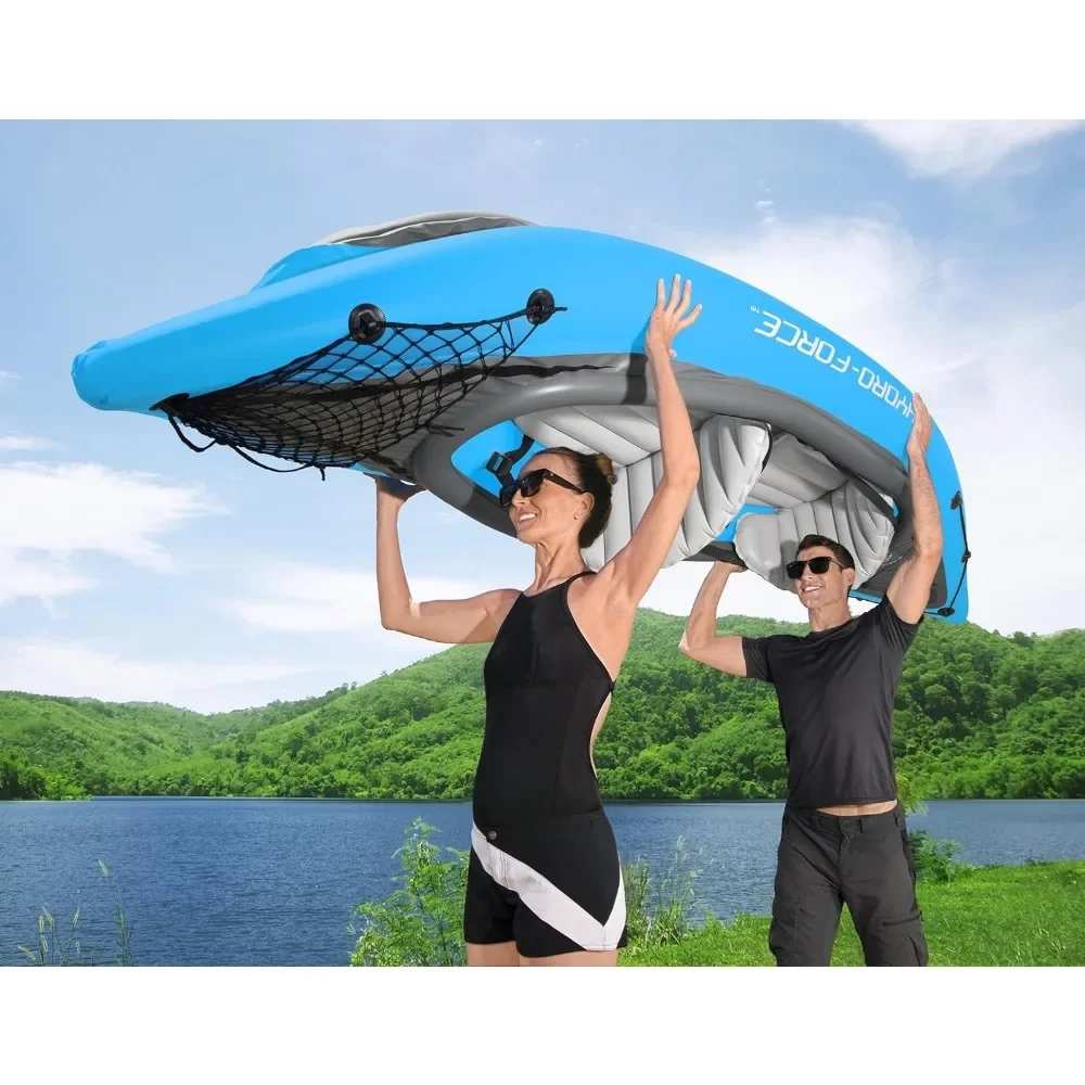 Inflatable Kayak Set | Includes Seat, Paddle, Hand Pump, Storage Carry Bag | Great for Adults, Kids and Families