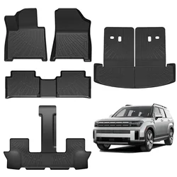 YZ para Hyundai Santa Fe MX5 Sonata Tucson NX4 Kona Grandeur KIA Sorento alfombrilla para maletero de coche alfombrilla para equipaje TPE LHD Set alfombrilla para revestimiento de suelo