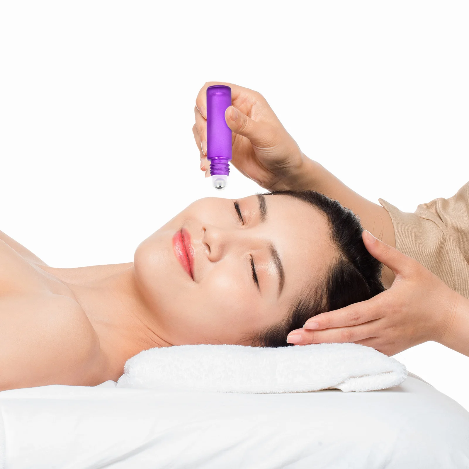 

10Pcs 10ml Glass Roller Bottles Portable Eye Cream Serum Applicator Dispenser Roll on Bottles Roller Ball Container