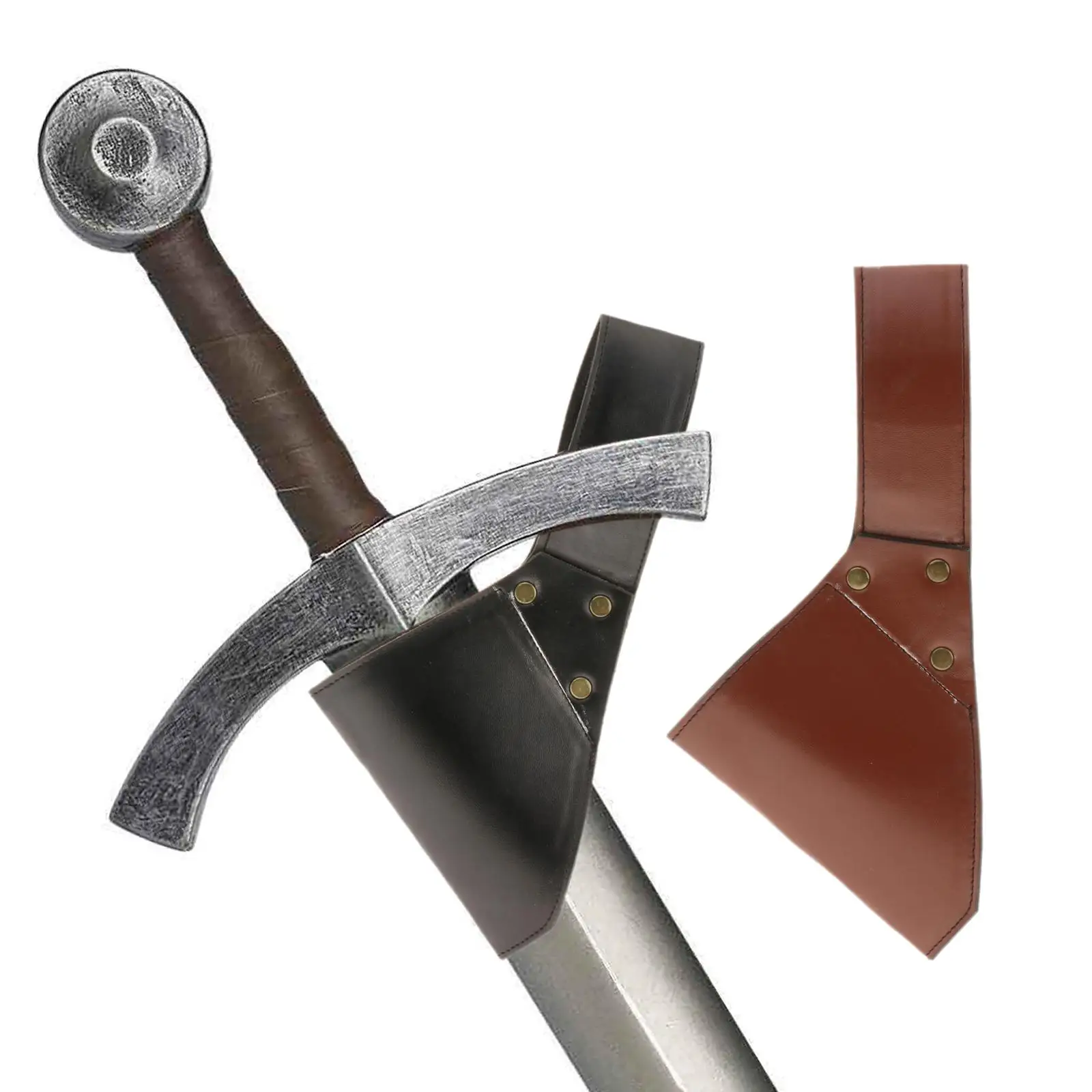 Desgaste universal de couro PU feito à mão para homens adultos Cavaleiro medieval