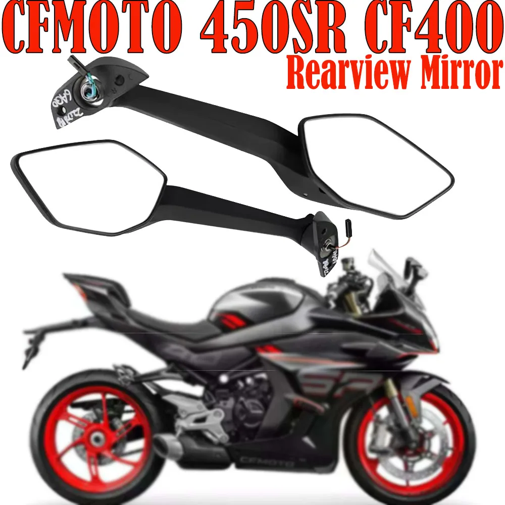 Fit CFMOTO 450SR CF400-6 Original Motorcycle Accessories Rearview Mirror Assembly Reversing Mirror Reflector with Turn Signal