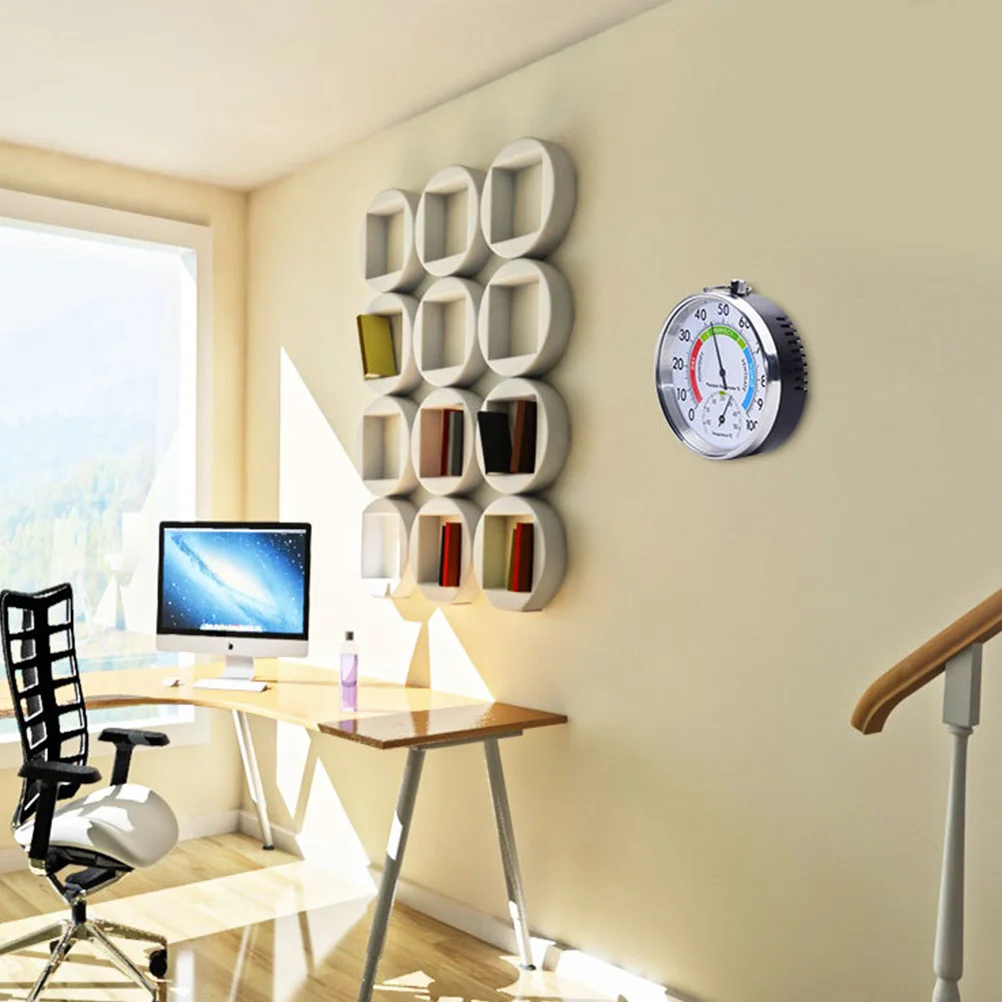 

Hygrometer Indoor Outdoor Thermometer Temperature Humidity Monitor Wall Mounted Durable Abs Aluminum Alloy Glass For Sauna Room