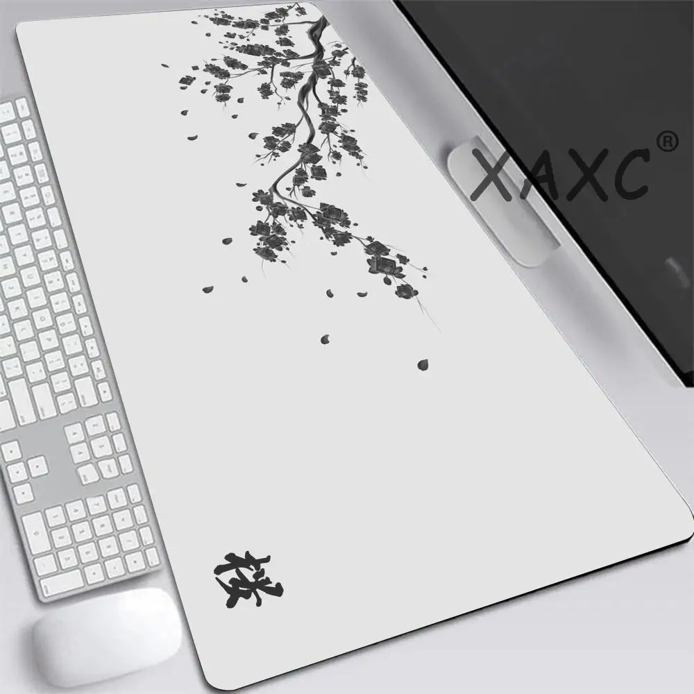 

Japan Cherry Blossom Mouse Pad Gray Laptops Gaming Deskmat Sakura 1200x600 Mousepad Anime Office Carpet Gamer Keyboard Computer