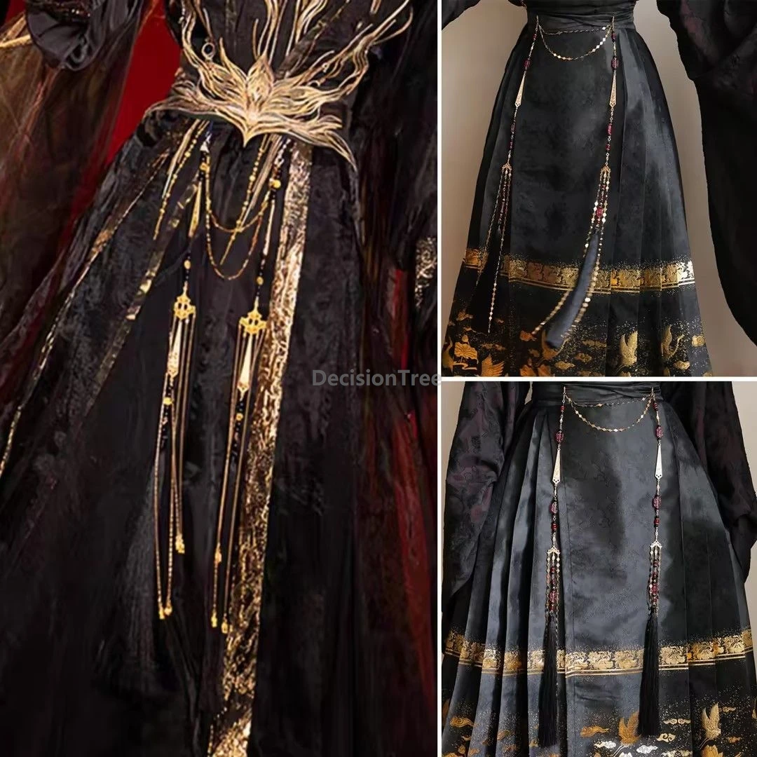 

Chinese style horse face skirt accessory long tassels waist belt accessory antique hanfu qipao Placket decoration waist pendant