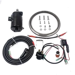 Electric Start Kit For Yamaha Outboard 2T 15HP 30HP 40HP 60HP 85HP F20 Starter Motor Set Electrical Start Conversion Kit