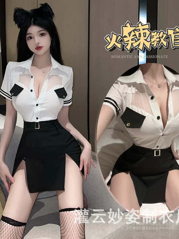 女性のための半袖コスプレミニドレス,セクシーなユニフォーム,エレガントな服,甘いファッション,韓国の服,b8hg