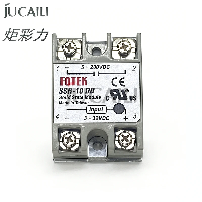 JUCAILI SSR-10DD Solid State Module for FOTEK SSR-100DA SSR-30DA SSR-10DA SSR-25DA SSR-40DA Solid State Relay Single Phase