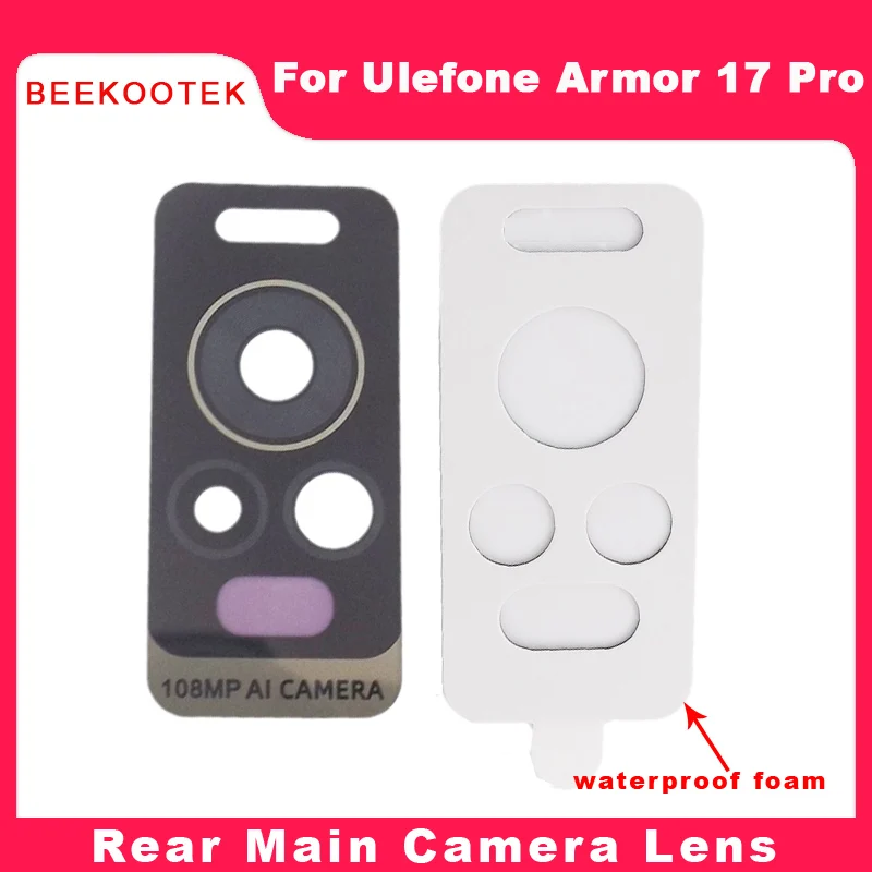 Ulefone Armor 17 Pro Asli Lensa Kamera Belakang Penutup Kaca Lensa Kamera Belakang + Busa Air Aksesori untuk Ulefone Armor 17 Pro