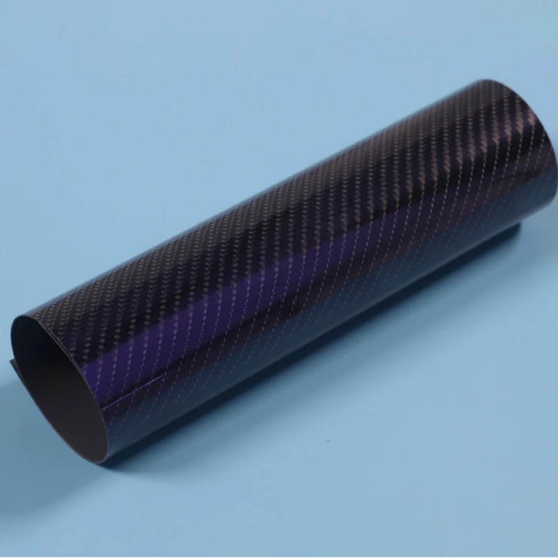 Car color change film Carbon fiber blue magic purple dry and wet dual-purpose self-healing paint surface protective film