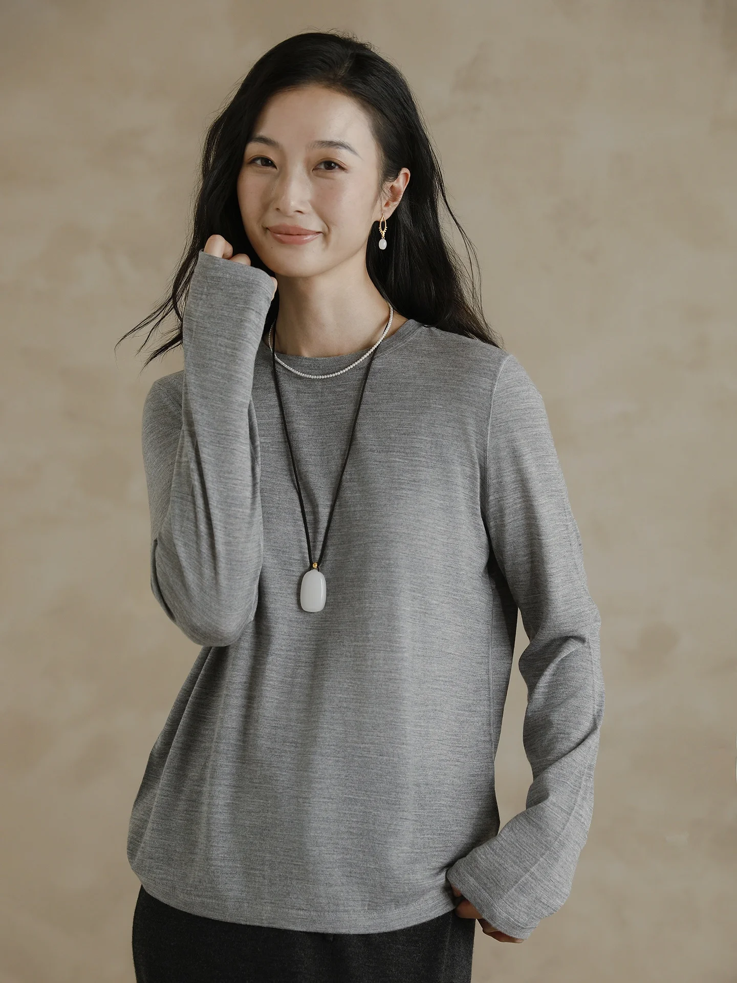 Loose Fit Wool Knit…
