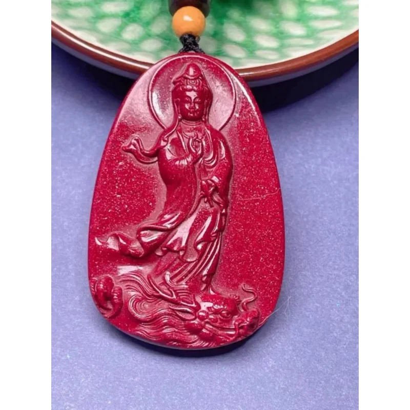 

High-content Ore Guanyin Lapras Guanyin Pendant Guanyin Pendant Safe Amulet Jade Necklace