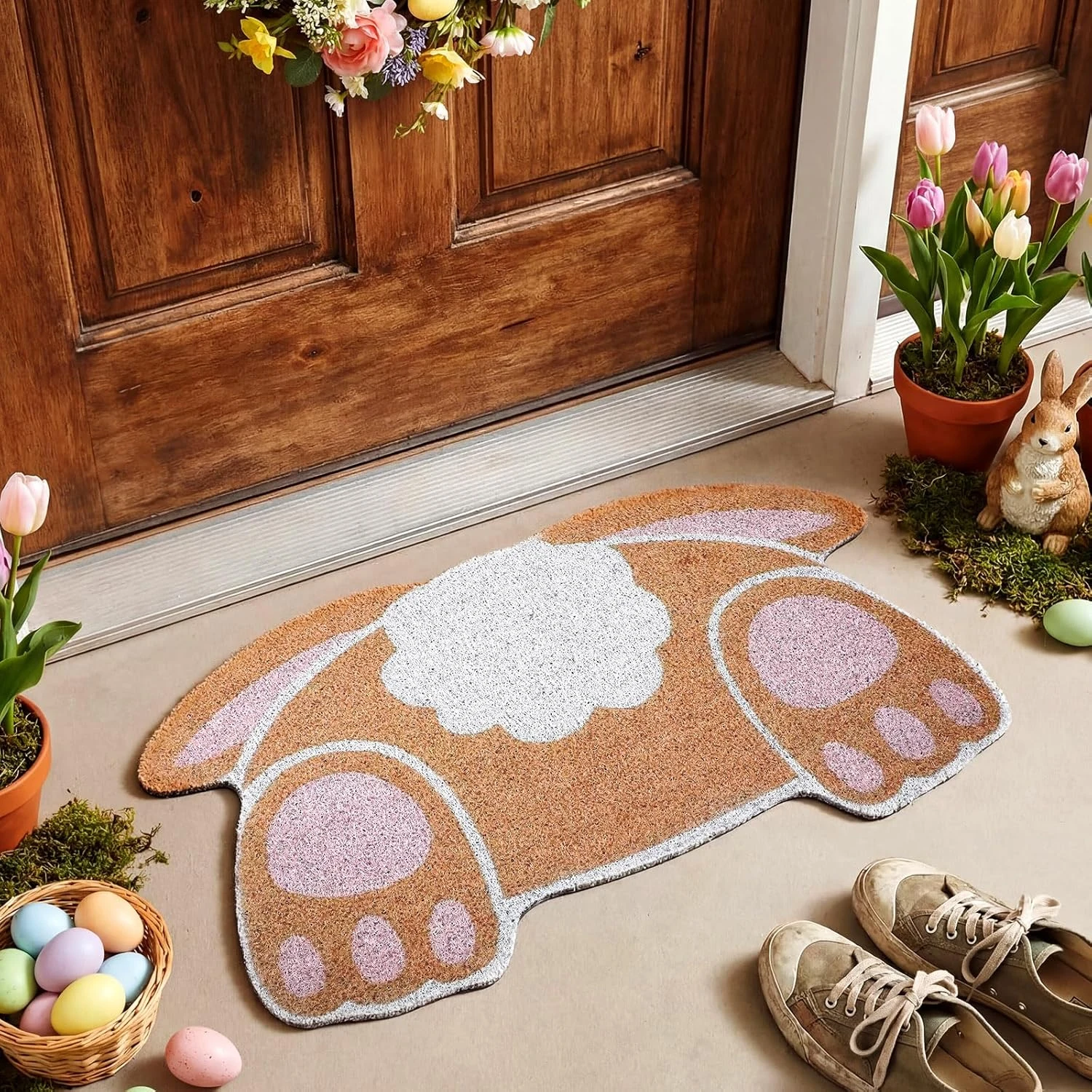 Easter Decorative Entrance Door Mat PVC Silk Loop Non-slip Wear-resistant Doormat Carpet Tappeto Ingresso Casa שטיח כניסה לבית