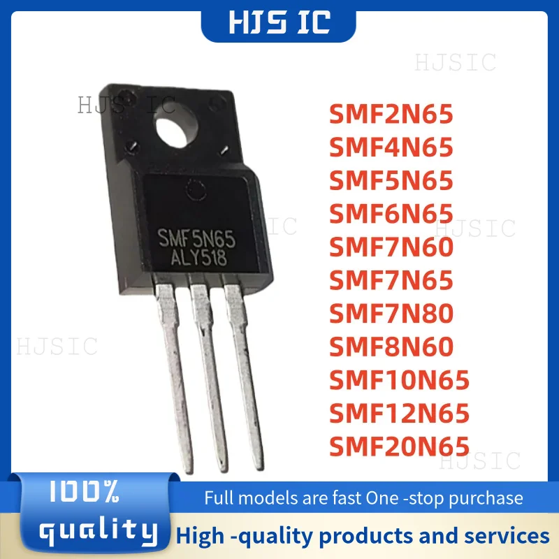 10pcs 100% new SMF5N65 SMF10N65 SMF6N65 SMF4N65 SMF7N60 SMF12N65 SMF7N65 SMF12N65 SMF20N65 SMF7N80 SMF8N60 TO-220F