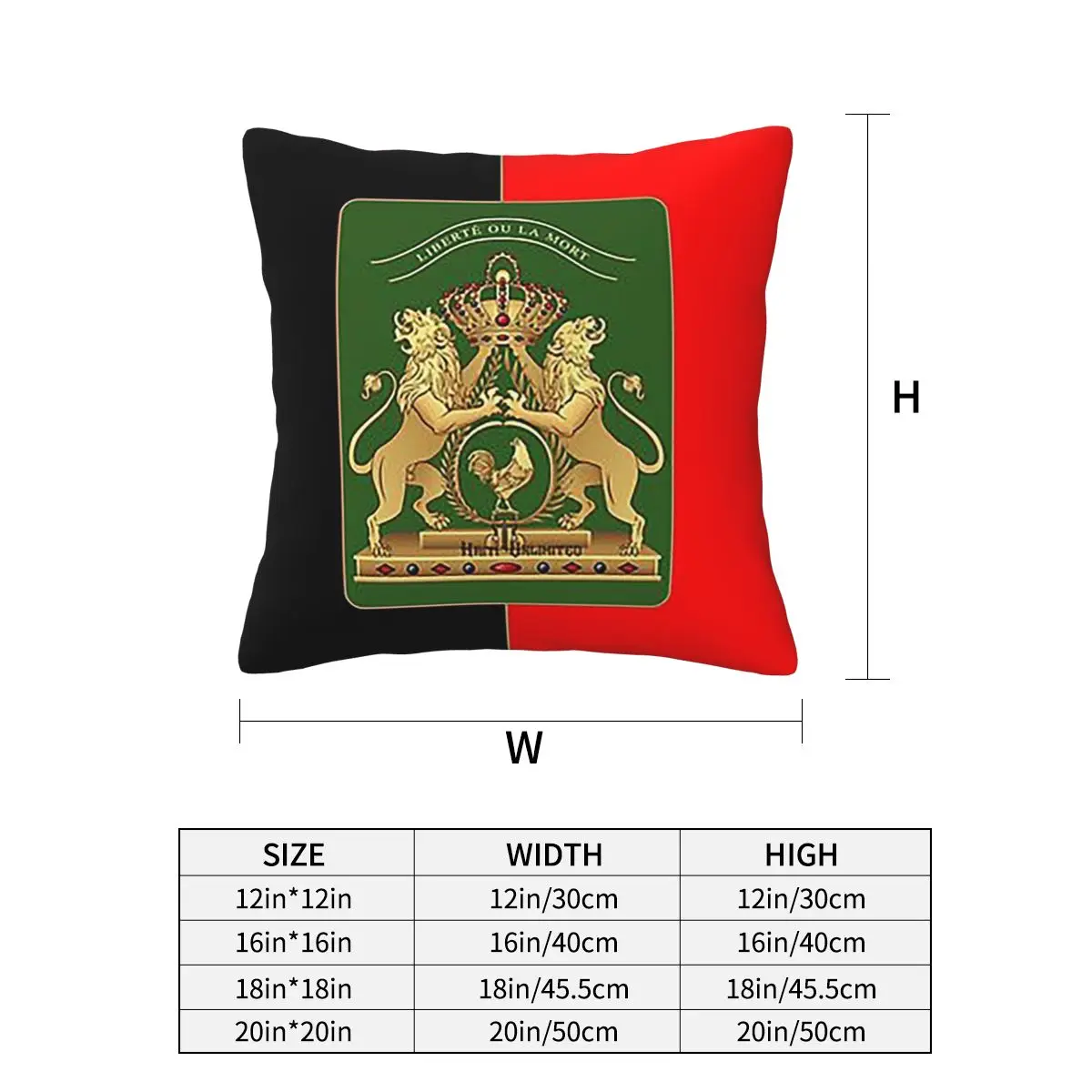 Haitian Independence Flag Square Pillowcase Cushion Cover Pillow Case Throw Pillow Cover for Home Sofa Living Room