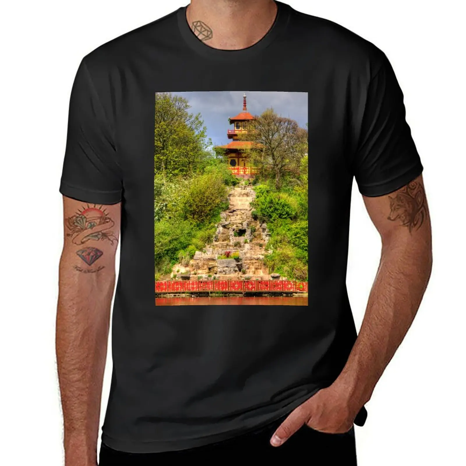 Peasholm Park Pagoda T-Shirt Blouse boys whites plain mens graphic t-shirts pack