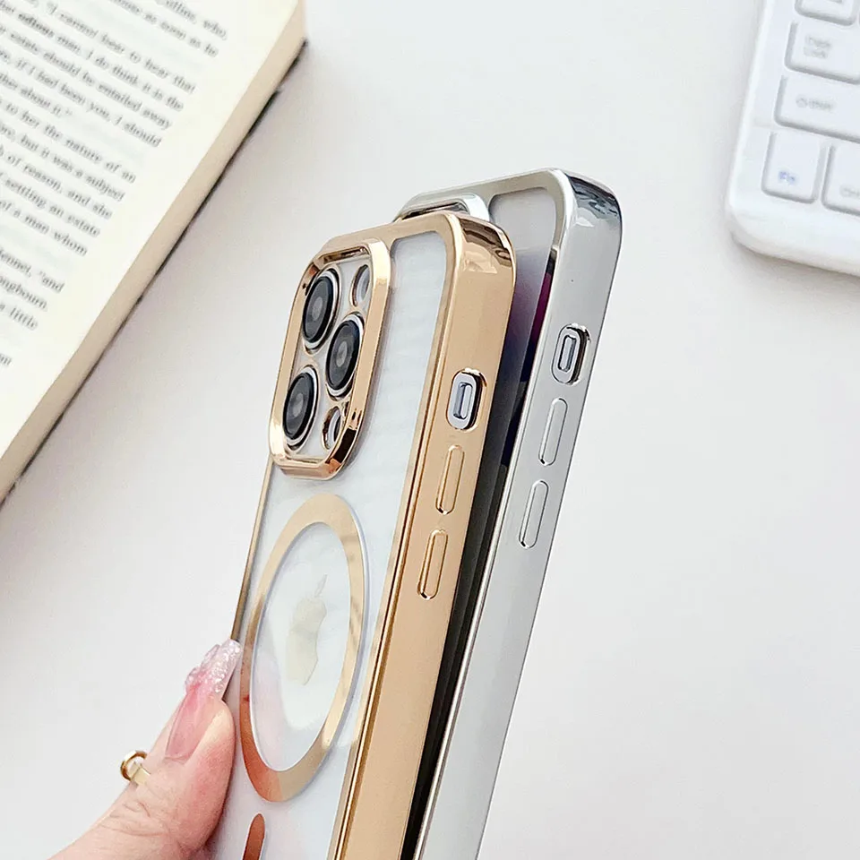 Luxury Phone Charm Strap For Magsafe Magnetic Case For iPhone 15 14 13 12 11 Pro Max 15 Plus Wireless Charging Cover Hange Rope image 5