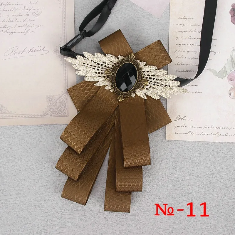 57 farben Wunderschöne Band Bowtie Schwarz Schmuck Metall Männer Hochzeit Party Schmetterling Weibliches Hemd Zubehör Damen Luxus Pin Fliege – Detail 17