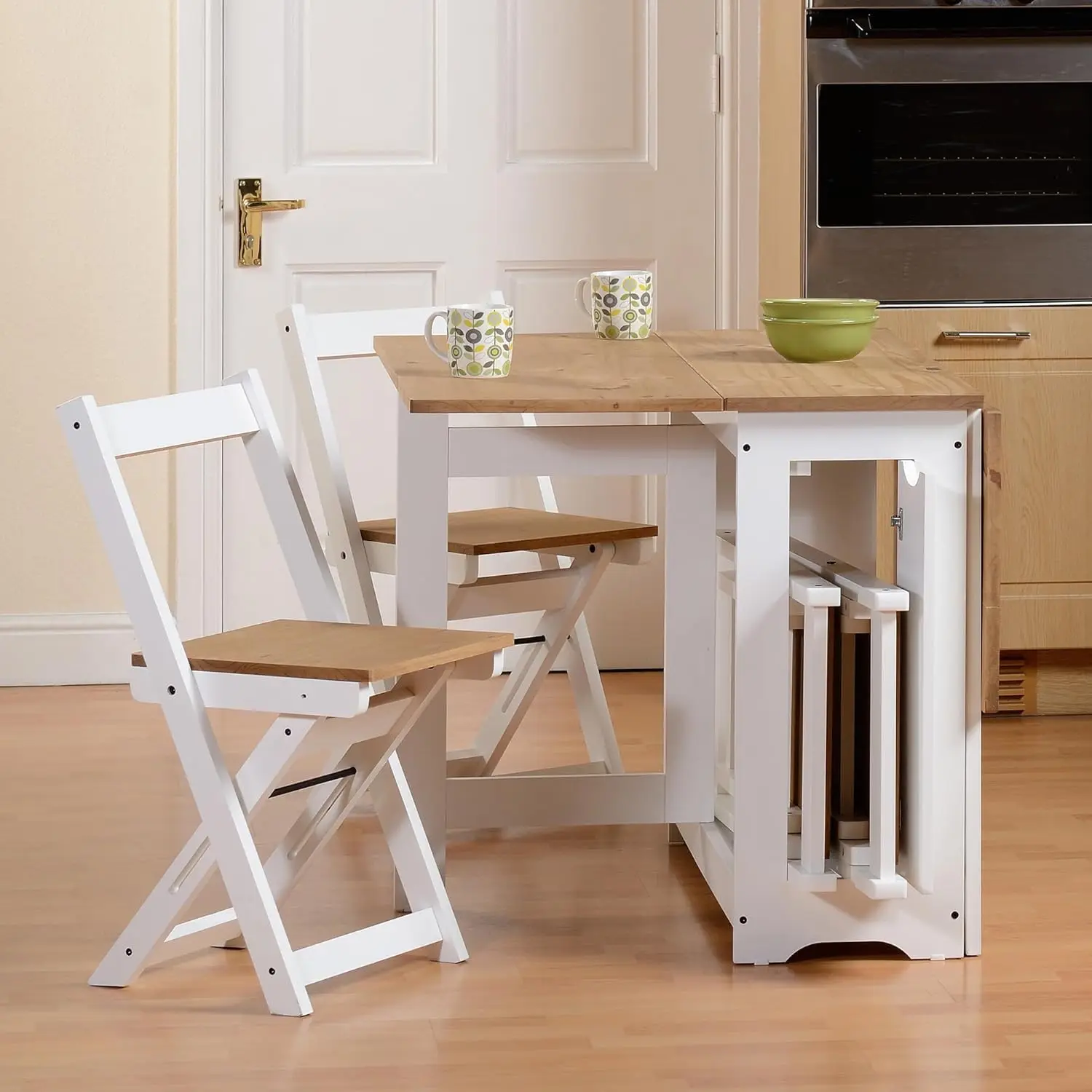 new Santos Butterfly Dining Set with 4 Foldable Chairs And 1 Folding Table Space-Saving Nesting Design for Compact Spaces