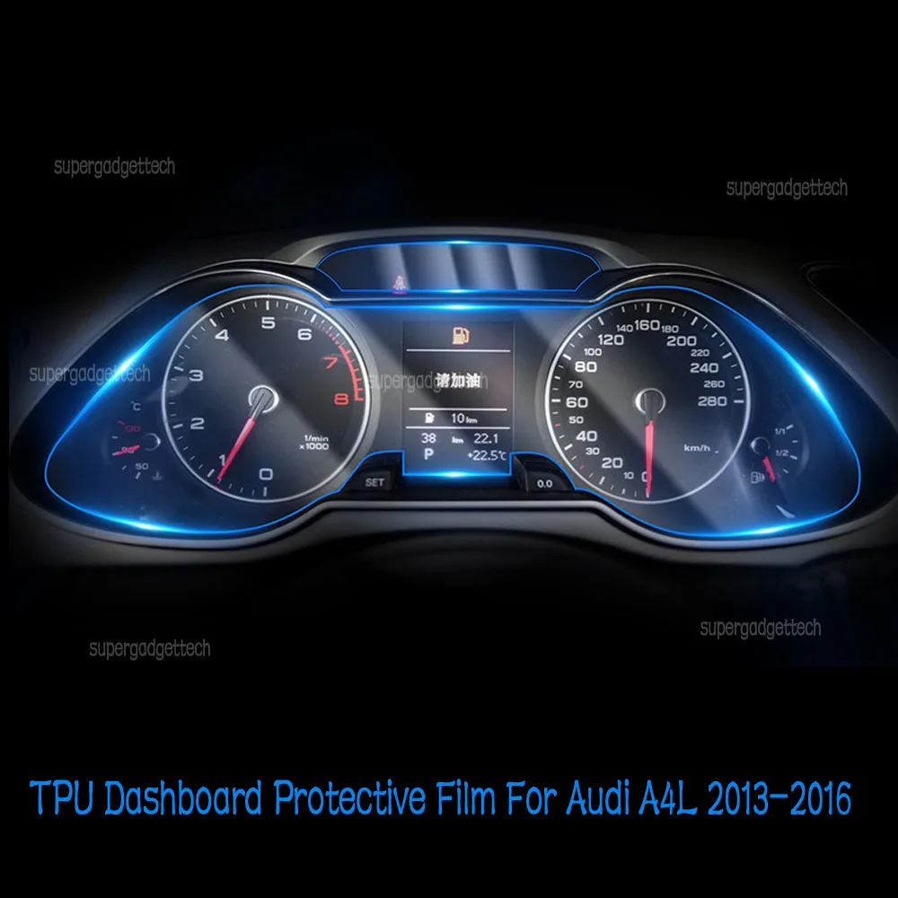 For Audi A4 2013-2016  Transparent TPU Navigation Display Instrument Panel Precut Screen Protector Film Sticker Cover