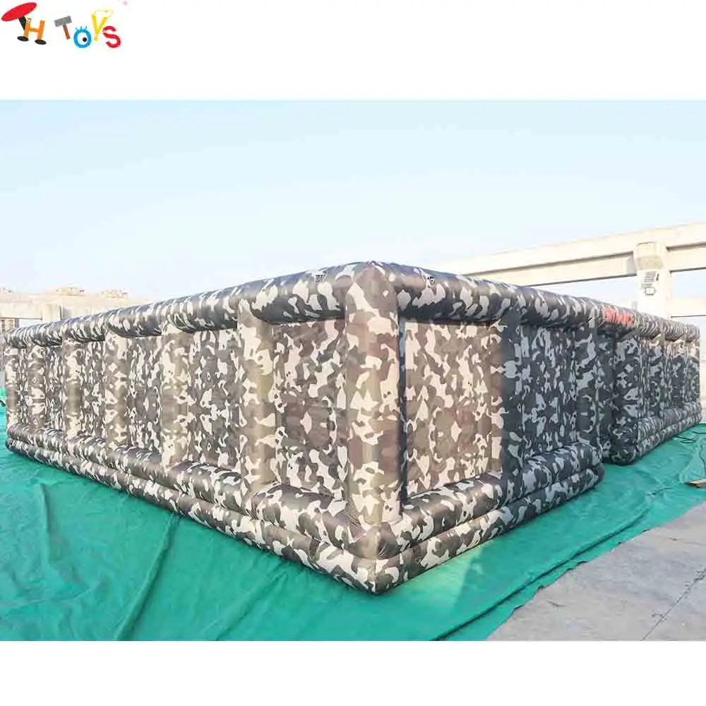 10x8x2mH Giant Camouflage Inflatable Maze Labyrinth Sport Game for Adults