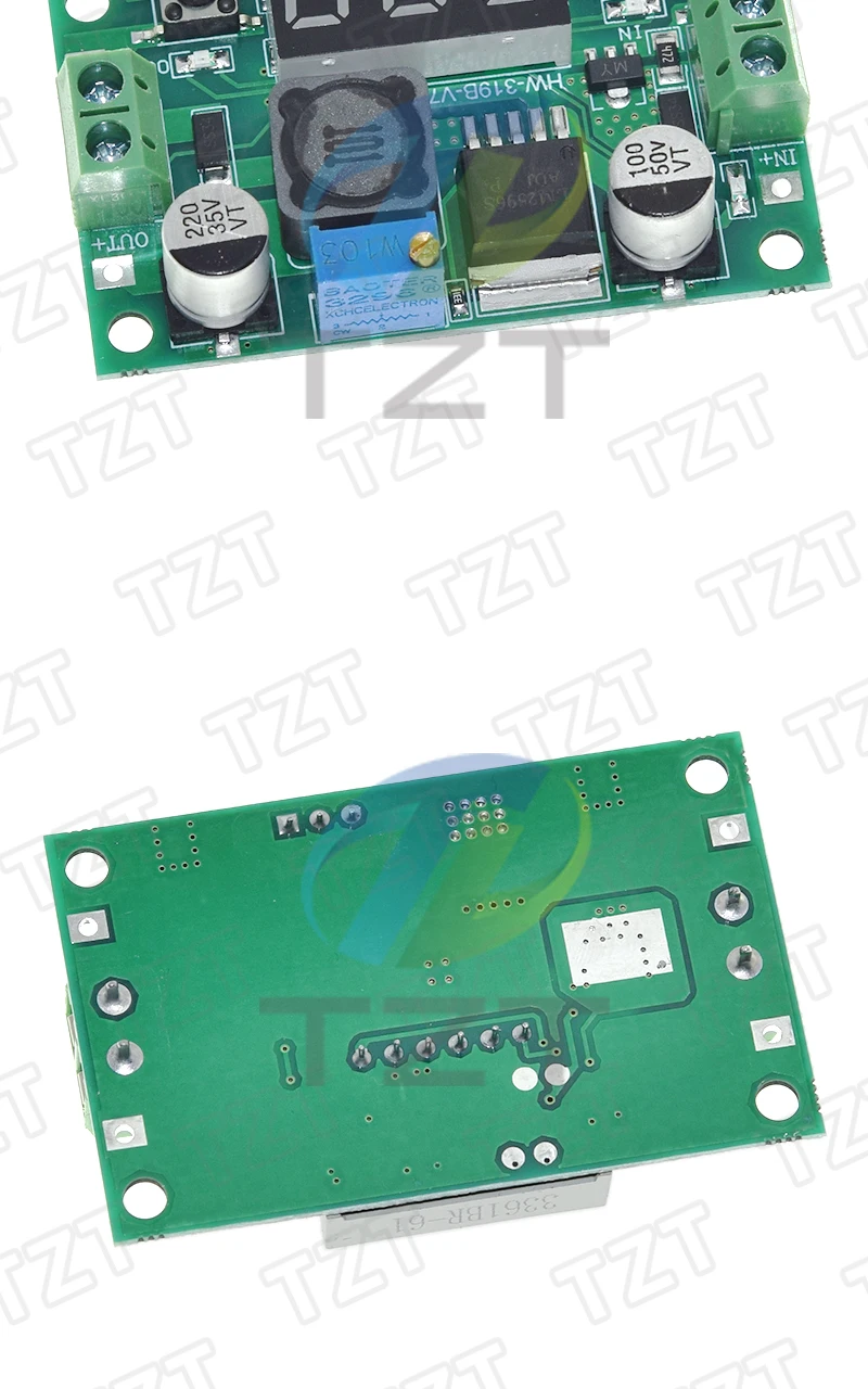 TZT LM2596 BUCK 3A DC-DC Spannung einstellbares Abwärtsmodul 4,0 ~ 40 V bis 1,25–37 V einstellbarer Regler mit LED-Voltmeter – Detail 9