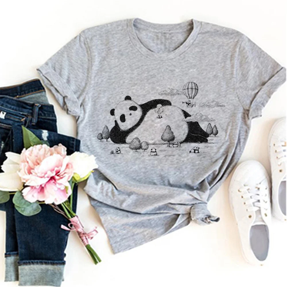 

Panda t shirt women comic funny designer tshirt female streetwear funny clothes