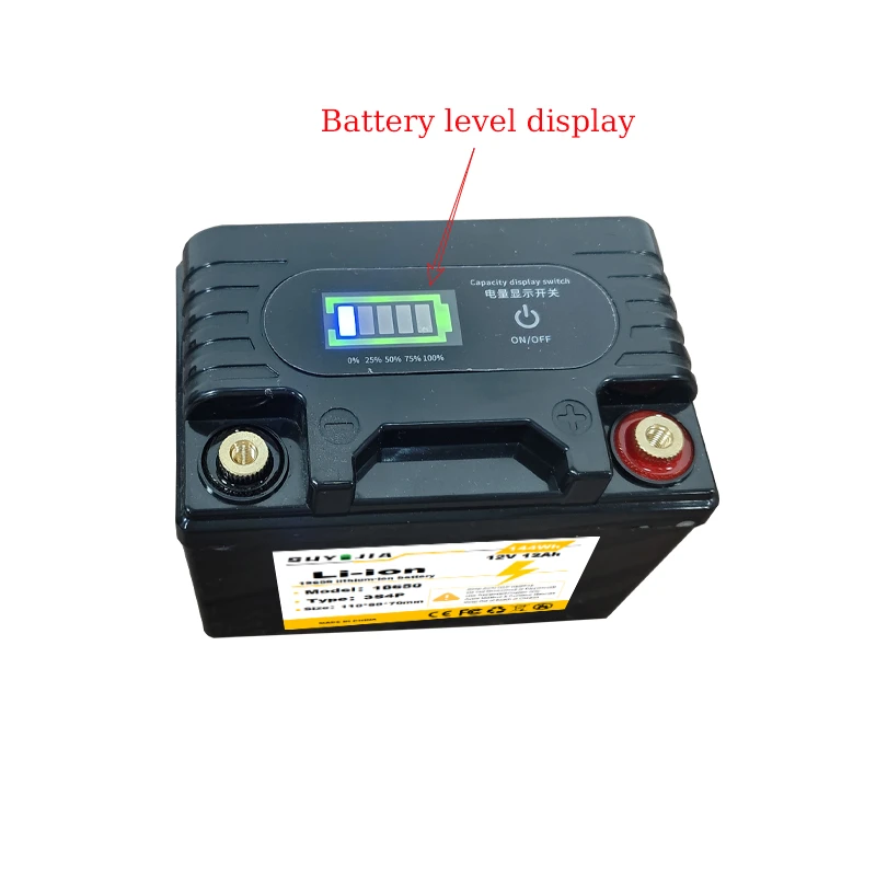 12V 12Ah Battery Box 18650 12V 3S4P Built-in 20A BMS Suitable for Agricultural Sprayers Motorcycle Energy Storage Battery