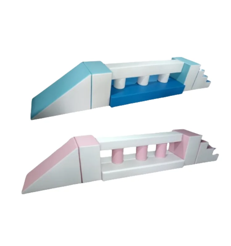 

Children Foam Gym Floor Balance Beam Gymnastic pink Purple White rainbow Soft Play Balance Beam for Home Playground Kid Sensory