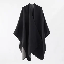 A solid color elegant ladies winter warm shawl
