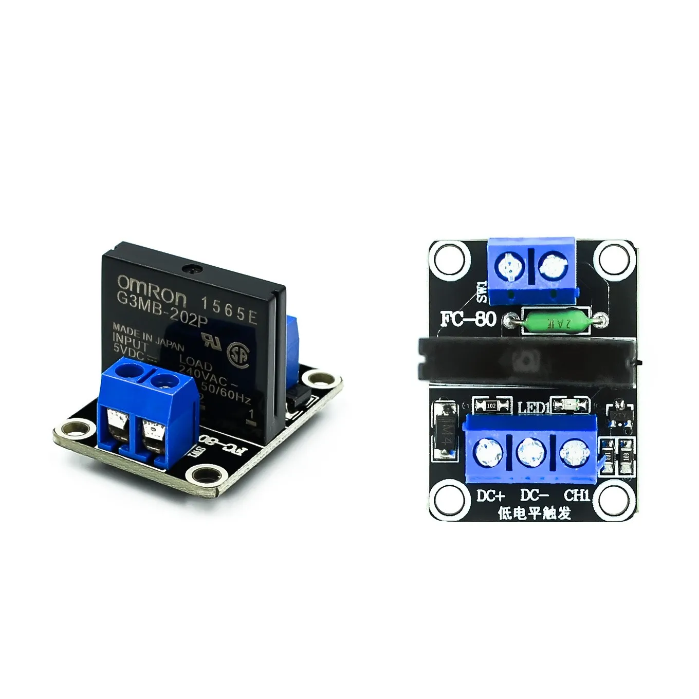 G3MB-202P 5V DC 1 Channel Solid-State Relay Board Module For Arduino High Level Fuse For Arduino SSR G3MB-202P 250V 2A