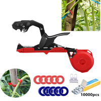 Garden Tapener Plants Tying Machine Tapetool with 10 Rolls Tape Set for Vegetable Grape Tomato Cucumber Pepper Flowers