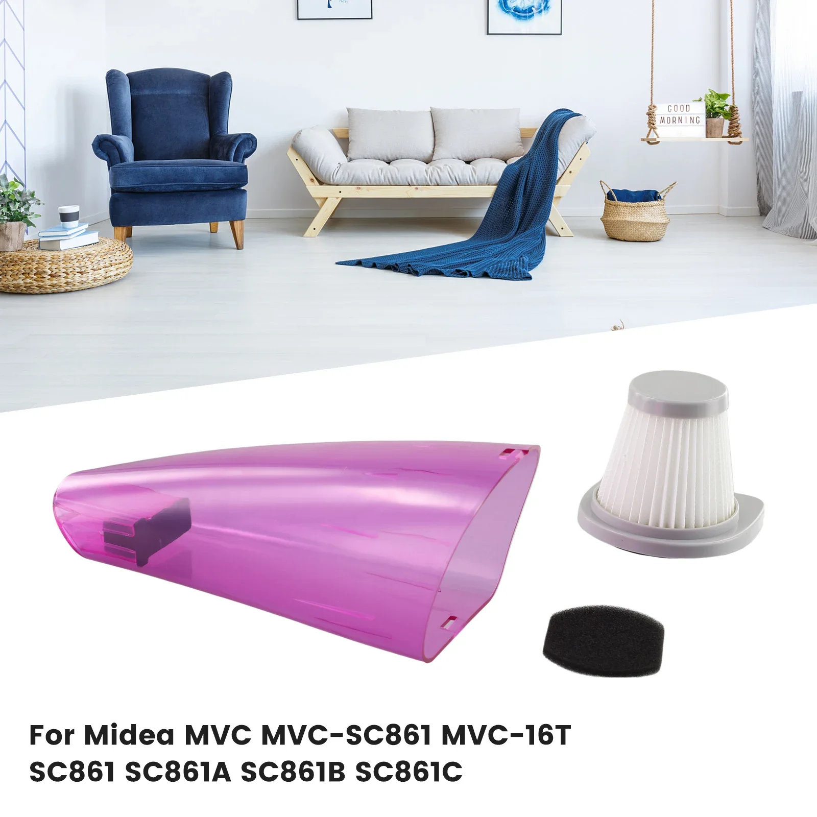 

2023 фильтр, передняя крышка SC861A SC861B SC861C, аксессуары для пылесоса Midea SC861, передняя крышка, фильтр, новинка