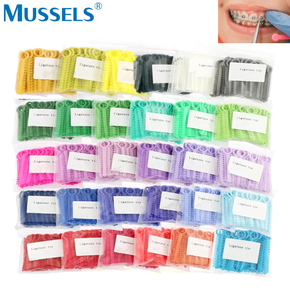 20 bastoncini = 520 pezzi fascette elastiche ortodontiche dentali elastici per staffe bretelle odontoiatria anello elastomerico leghe laboratorio