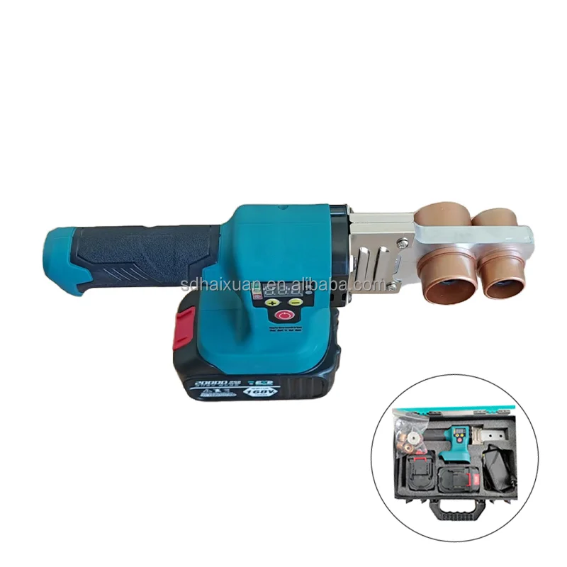 Portable Battery-Powered Rechargeable Cordless DIY Electronic Thermostatic Plastic PPR Pipe Welding Hot Melt Machine Tool Set
