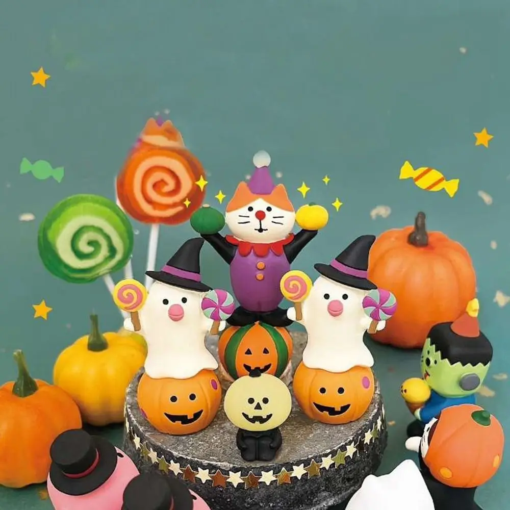 New Resin Halloween Ornaments Craft Ghost Miniature Scene Props Creative Small Desktop Decorations Home